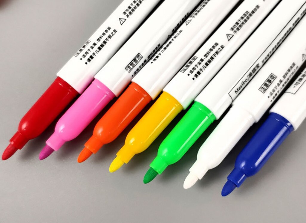 7 farver akvarel pen markør pen doodled tegning maleri pen vaskbar diy album pen skoleartikler 4.14