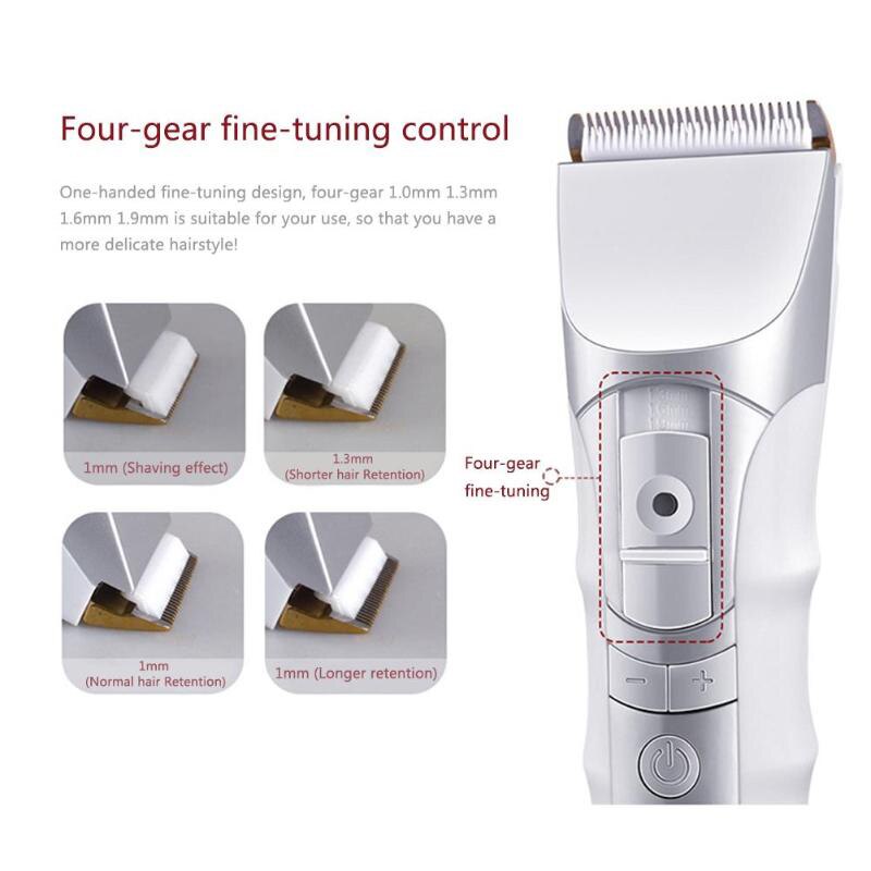 Kemei Elektro Barbier Haar Haarschneidemaschine Trimmer Für Männer Haircutter LCD Anzeige Wiederaufladbare Haar Schneiden Maschine Titan Stahl Klinge