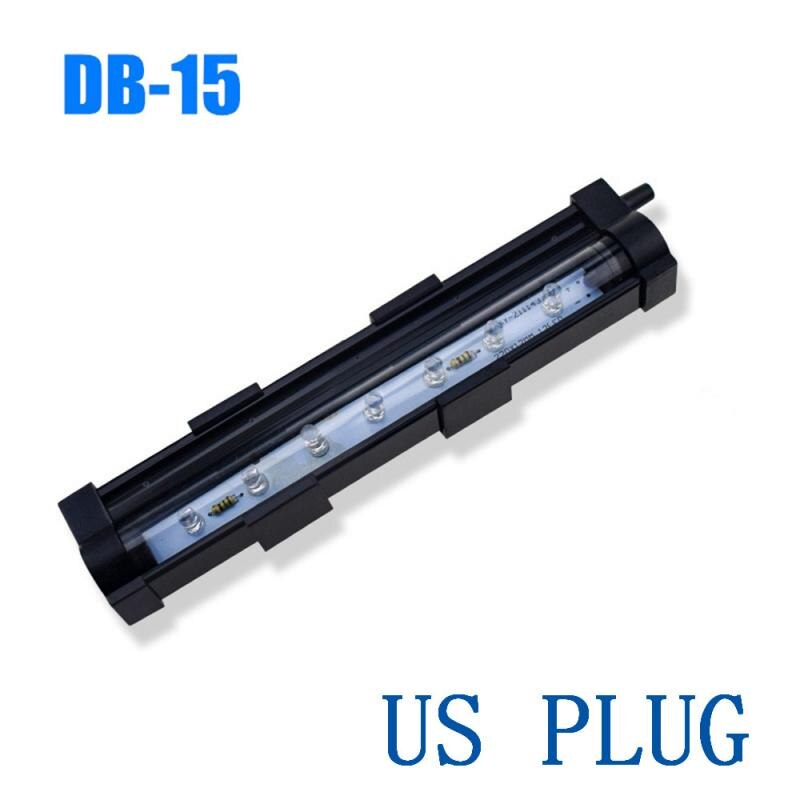 Super Slim Leds Aquarium Verlichting Aquatic Plant Licht 15/26/36 Cm Extensible Waterdichte Clip On Lamp Voor fish Tank: DB-15 US