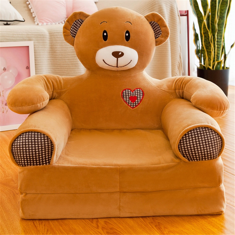 Baby Kids Sofa Alleen Cover Geen Vullen Cartoon Crown Seat Kinderen Stoel Nette Bladerdeeg Huid Peuter Kinderen Cover Voor Sofa vouwen