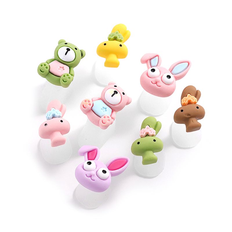8 Stuks Siliconen Teen Separator Set Leuke Bloem Dier Vorm Hallux Valgus Bunion Corrector Voet Orthese Protector