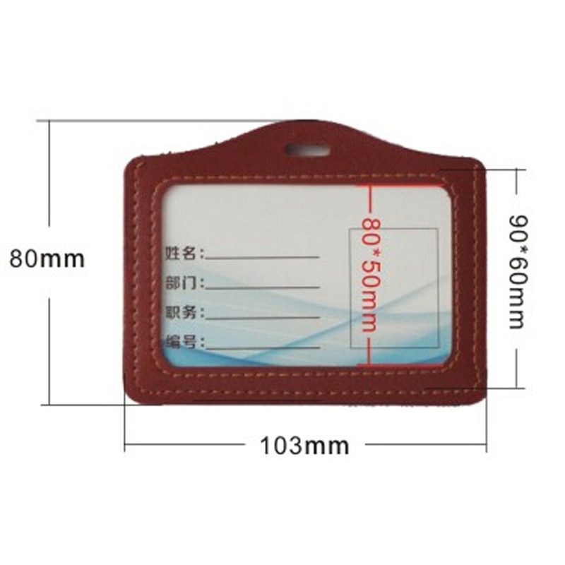 20 pièces sangle de cou lanière fronde ID porte-badge PU porte-cartes de visite certificat Style Horizontal avec lanière école bureau outils