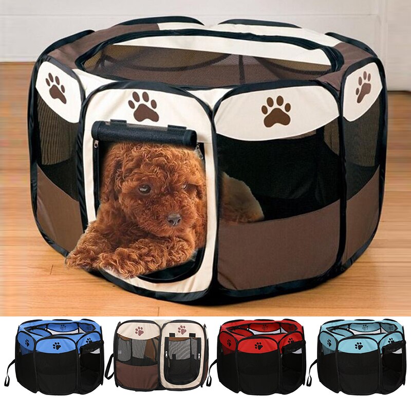 Chenils extérieurs portables clôtures maisons de tente pour animaux de compagnie pour petits grands chiens pliable parc intérieur chiot Cage chien caisse salle de