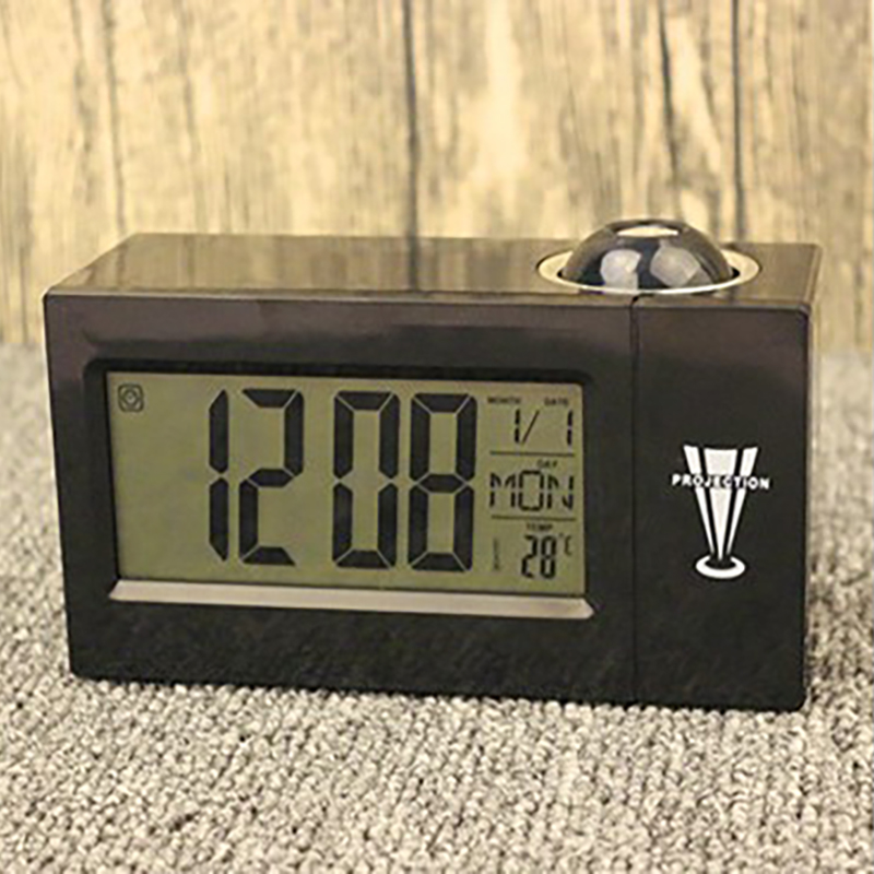 Projection Alarm Clock Digital LCD Display Voice Talking Table Clocks Temperature Snooze Function Desk Projector Clock