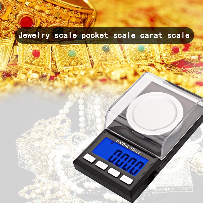 0.001g Precisie schalen 100g/50g LCD Digitale Weegschaal voor Sieraden Diamond Gold Medicinale Lab Milligramgewichten Gram schaal Elektronische