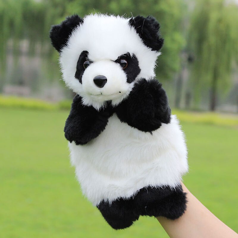 Panda Hand Puppet Baby Kids Plush Doll Educational... – Grandado