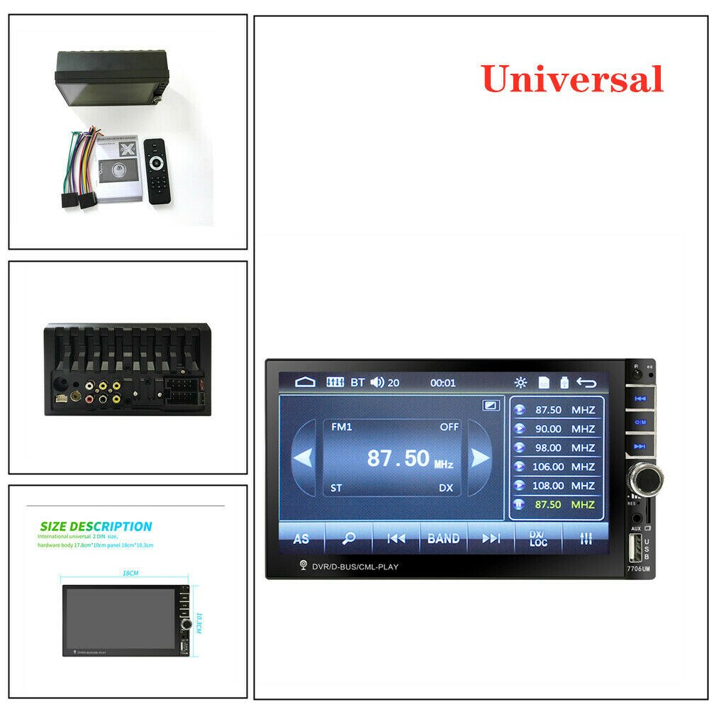 7 "Auto MP5 Card Speler MP4 Speler Ondersteunt Bluetooth Call Omkeren Universele