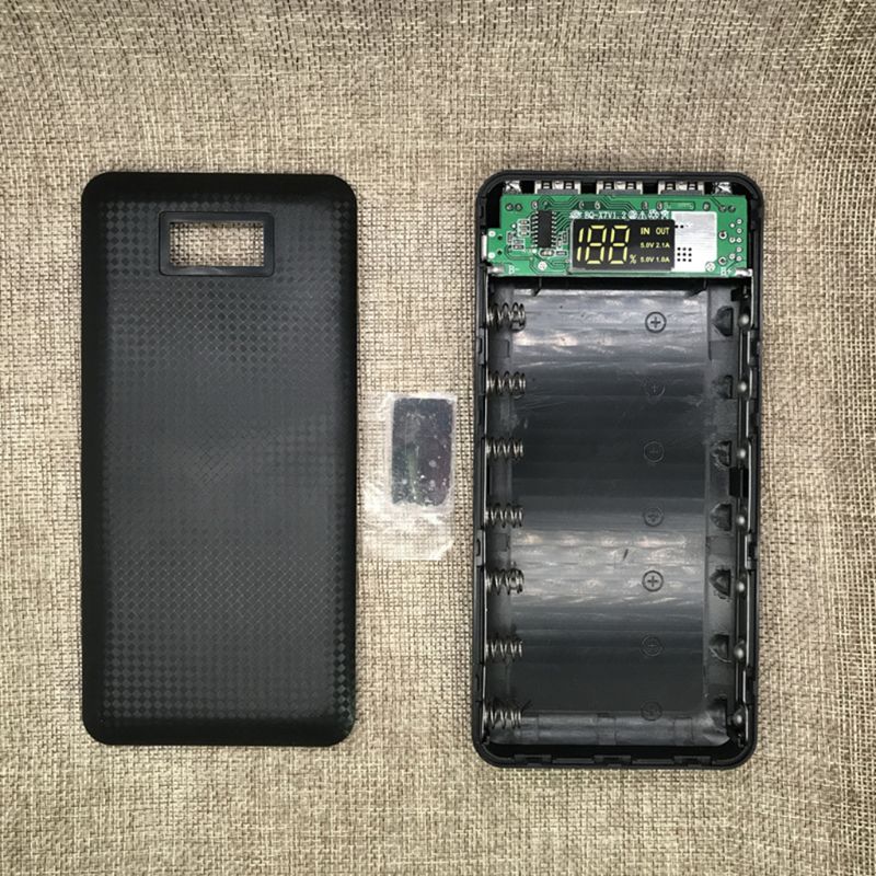 Cargador de batería de 5V y 2A, cargador de batería de pantalla LCD, carcasa para teléfono móvil, 3 USB, 7x18650
