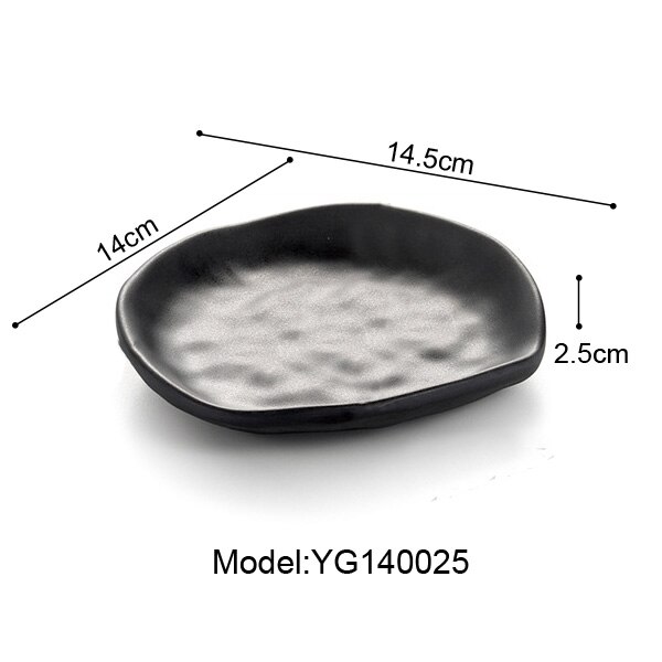 A5 mélamine vaisselle assiette à dîner assiette Larregular plat à soupe avec bouche mélamine porcelaine Imitation vaisselle assiette à rôtir: YG140025