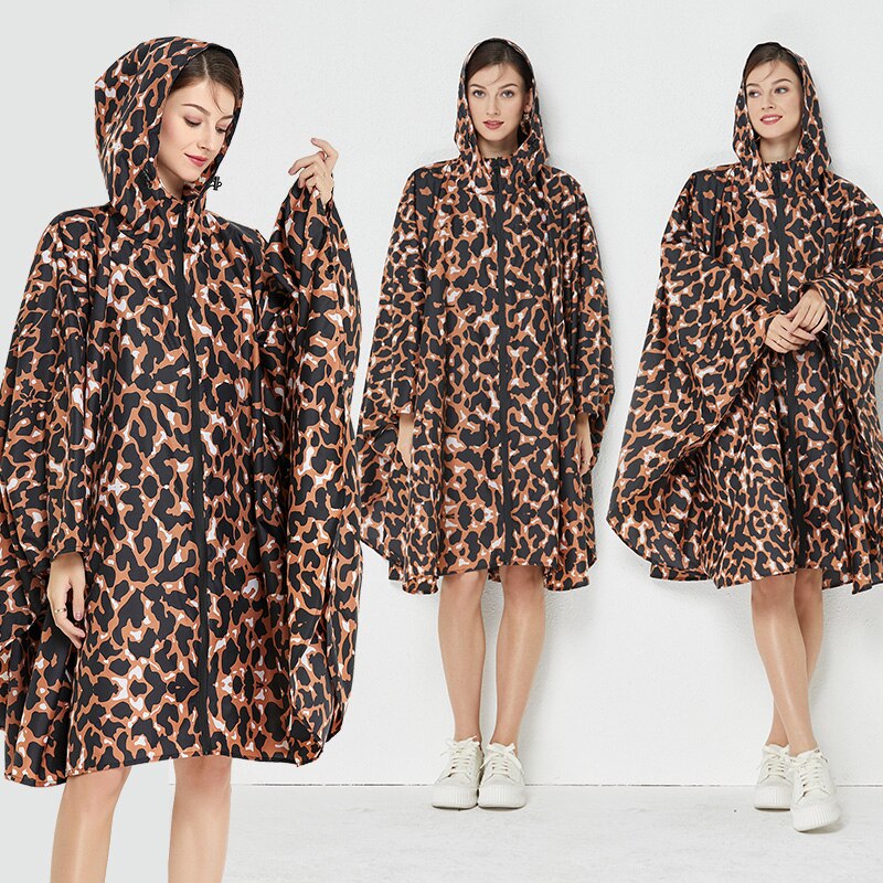 Poncho impermeable para la lluvia para mujer, capa impermeable portátil con capucha y cremallera, para senderismo, turismo y ciclismo