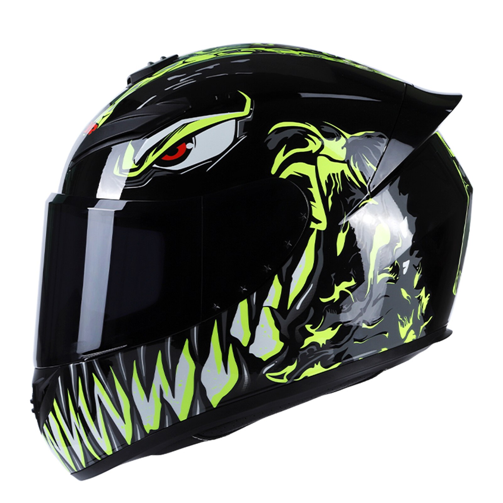 Motorcycle Full Face Helmet Rapid Street Helmet Unisex Adult Cool Rider Equipment Four Seasons Street Touring Motorcycle Helmet: Green / L