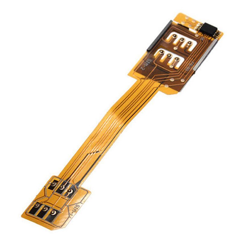 1PC Dual SIM Card Adapter Converer For iPhone 5 5S 5C Portable Single Standby Flex Cable Ribbon Smartphone SIM Card