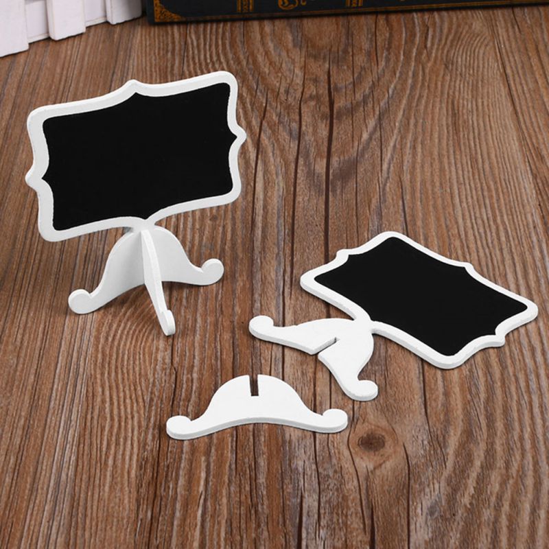 10 Stks/set Mini Houten Schoolbord Schoolbord Stand Wedding Party Tafel Decor Tags Nummer Krijtborden