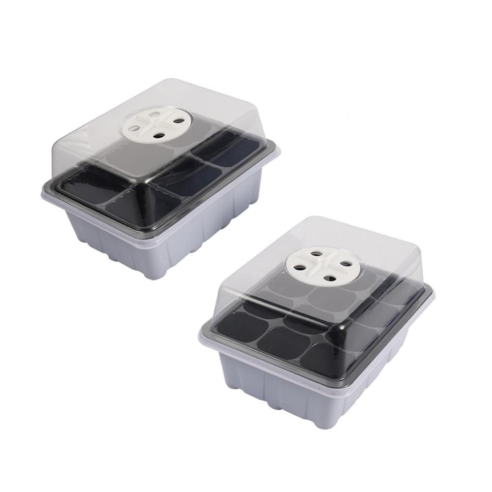 2 Pcs 6 Cell 12 Cell Cultivation Box with Breathable Holes Home Garden Germination Nursery Pot Succulents Seedling Grow Box