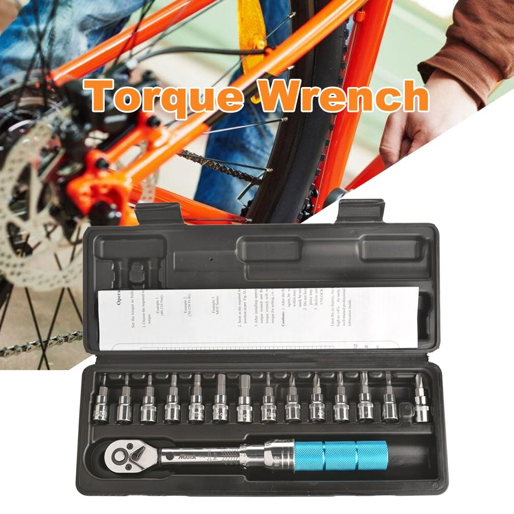 Kit Outils Vélo GEDORE Rouge 21 Pièces - Clé Dynamométrique 5-25 Nm + Embouts + Adaptateurs - Sac De Transport