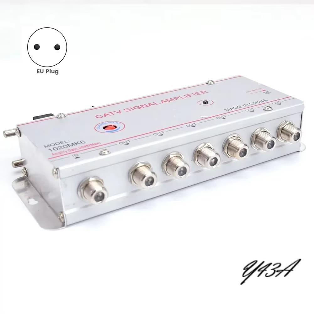 Y43A-Kabel TV Splitter Verstärker 20Db Digital TV Antenne Signal Booster Hause Tv Ausrüstungen 45Mhz Zu 860Mhz EU Stecker