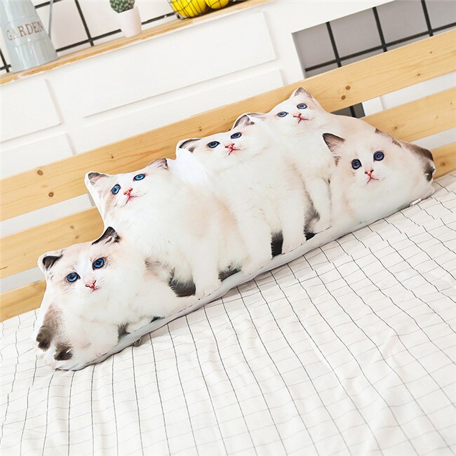 75/100Cm Big Size Simulatie Hond Kat Konijn Kussen Knuffel Zacht Kussen Realistische Pop Bulldog Husky Thuis kind Meisje Leuke: 75cm cat