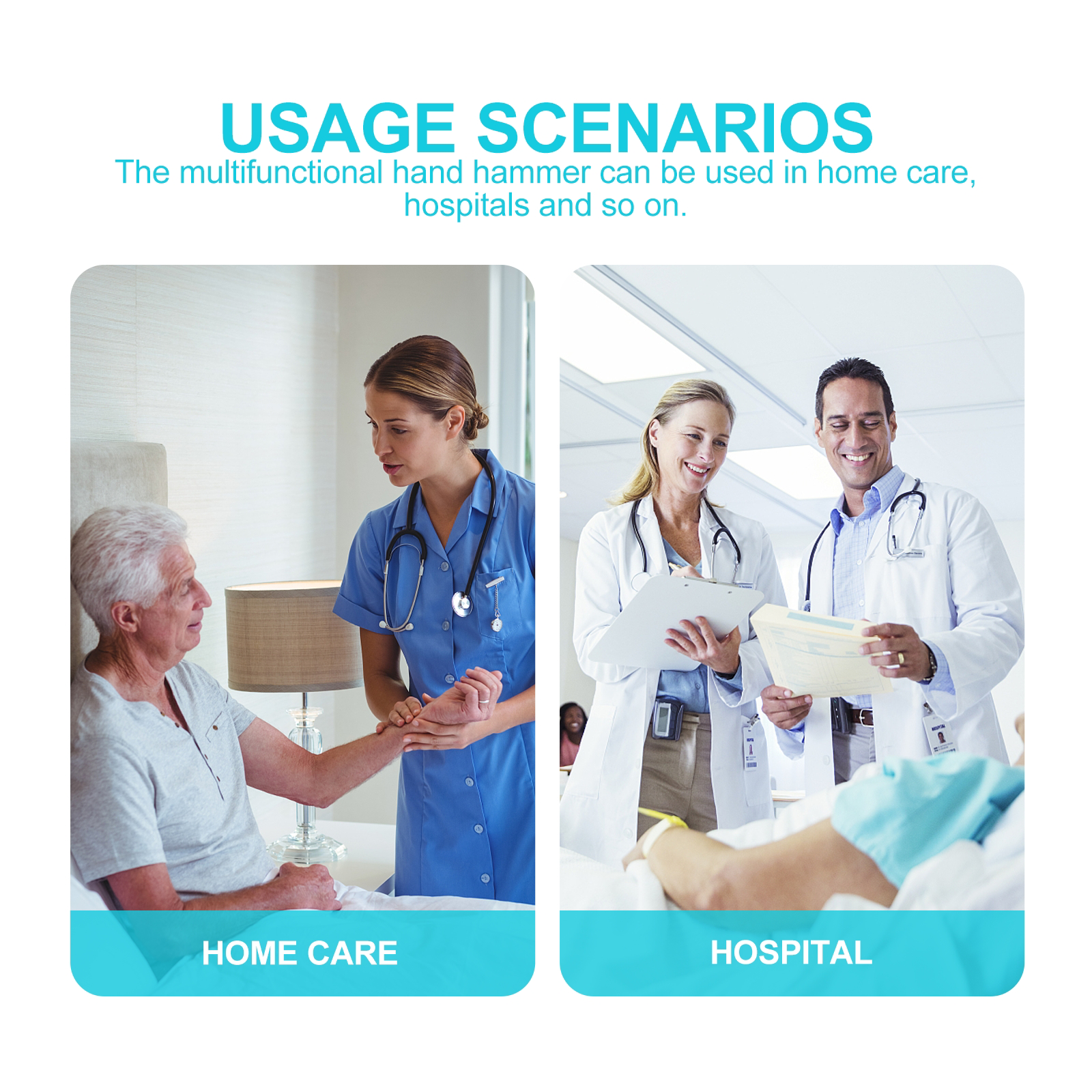 Diagnostic Hammer Neurological Hammer Portable Clinic Reflex Hammer