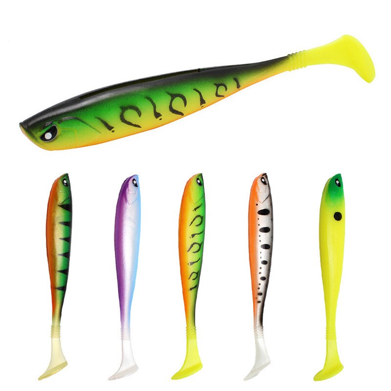 3 kpl 10g 13cm viehettä pehmeä syötti jigi vaapu shad swimbaits keinotekoinen silikoni syötti jigipää kalastus kumikala viehe