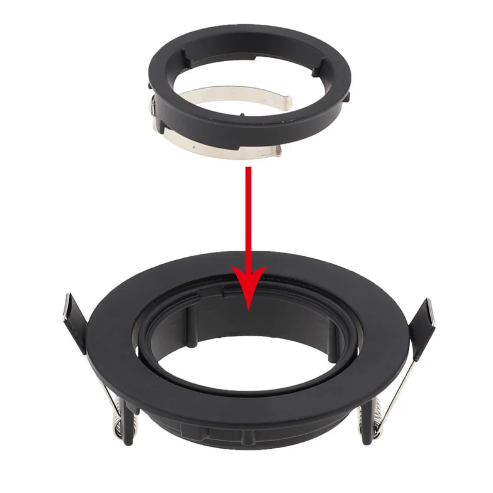 Soportes de lámpara de aluminio redondos de , luz de techo LED GU10, foco LED MR16, accesorios de luz descendente, accesorio de marco