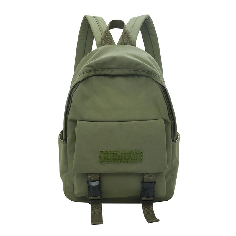 Backpack Women Backpack Women Shoulder Bag solid color School Bag For Teenage Girl Children Backpacks Travel Bag: Green2