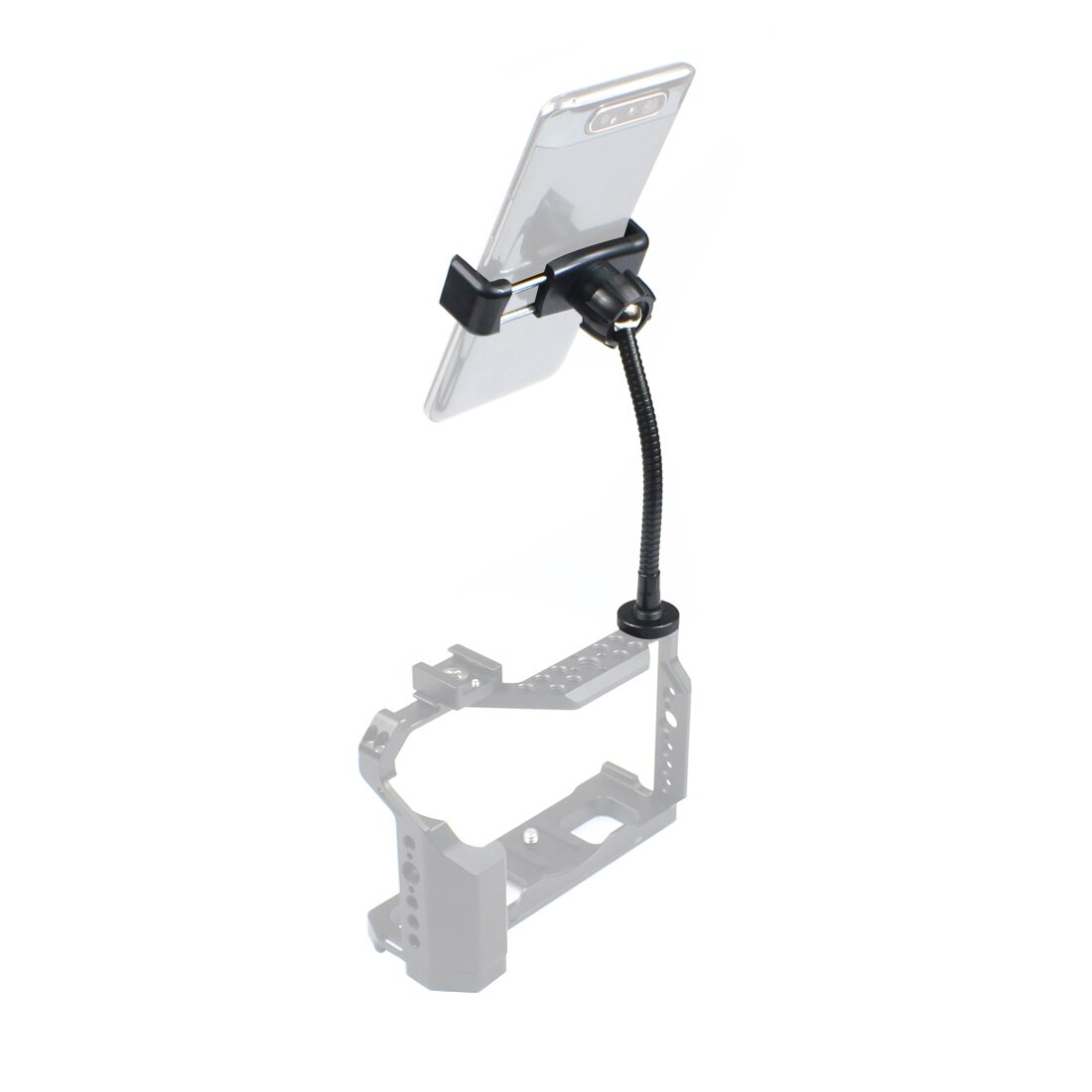 Metall flexibel Arm Drehbare Kopf Faul Telefon Halfter Clip Handy, Mobiltelefon Selfie Live Halfter Halterung Kalten Schuh Stativ LED Ring licht