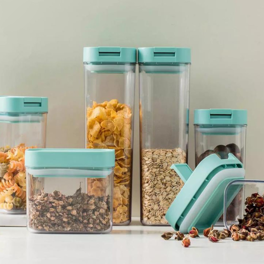 J & J Multifunctionele Plastic Verzegelde Vacuüm Versheid Voedsel Box Stapelbaar Case Vacuüm Opslag Voor Keuken Smart Thuisgebruik