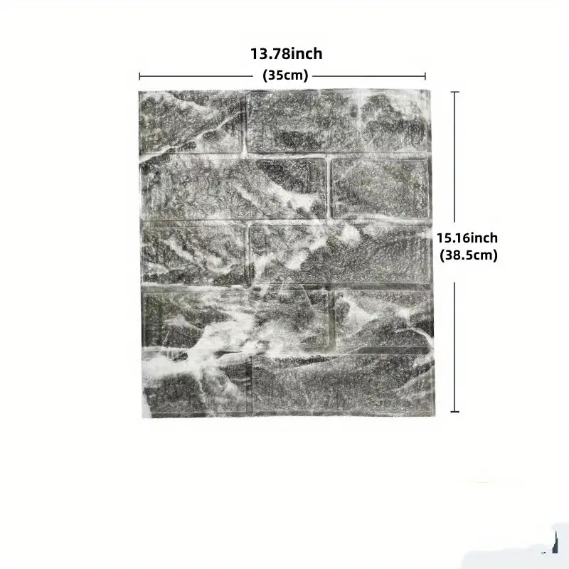 Papel tapiz autoadhesivo 3D DIY de 38,5x35cm, pegatinas de pared con patrón de ladrillo Retro, decoración impermeable para habitación, espuma para decoración del hogar, 1-40 Uds.: Borgoña / Otros