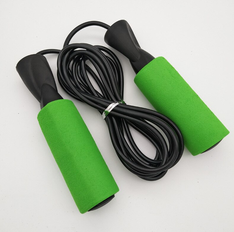 Student Bearing Skip Rope Adjustable Boxing Skipping Sport Jump Ropes Gym Exercise Fitness Equipment Anti-slip Foam: Green