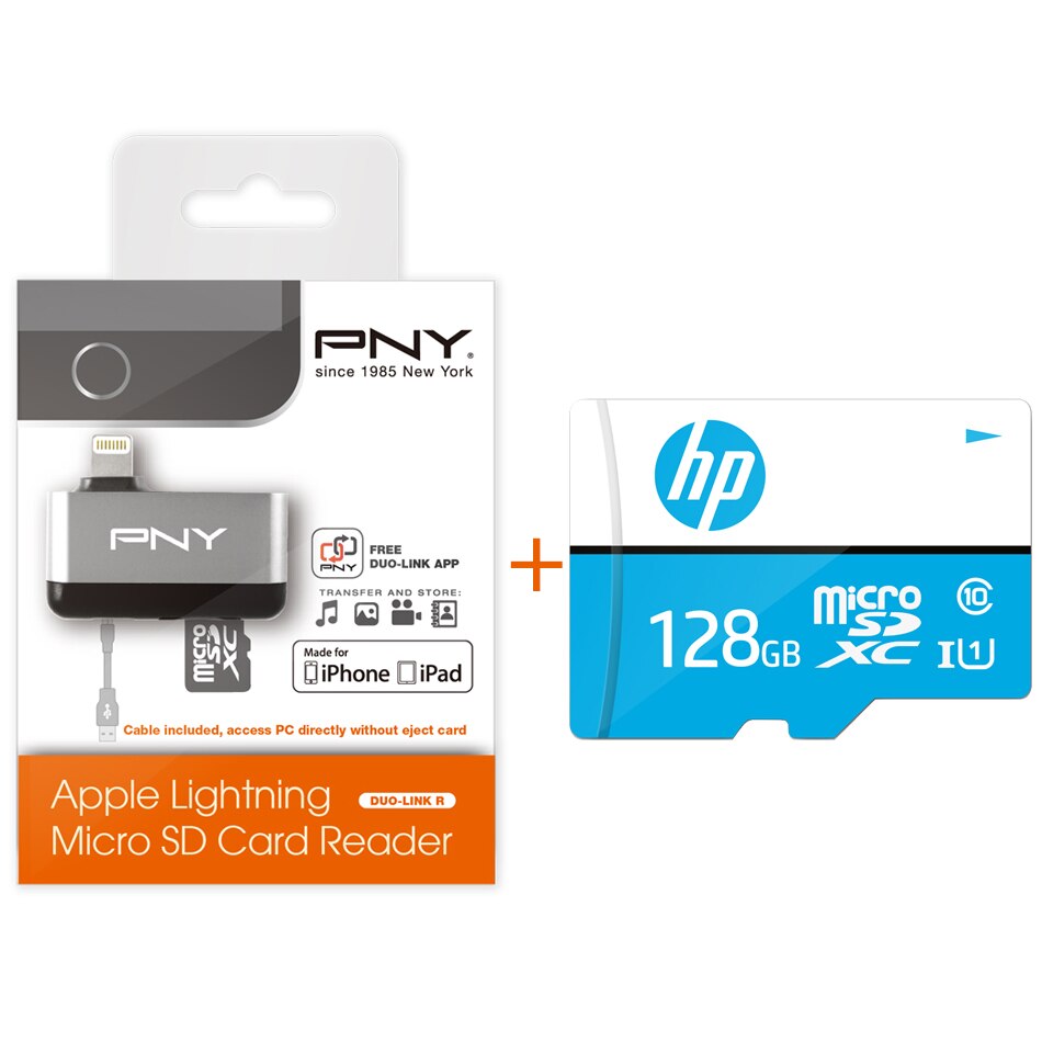 PNY DUO-LINK R 2 in 1 Micro USB 2.0 Card Reader TF Card SDHC/SDXC USB Memory Cardreader micro sd usb Adapter for iPhone ipad PC