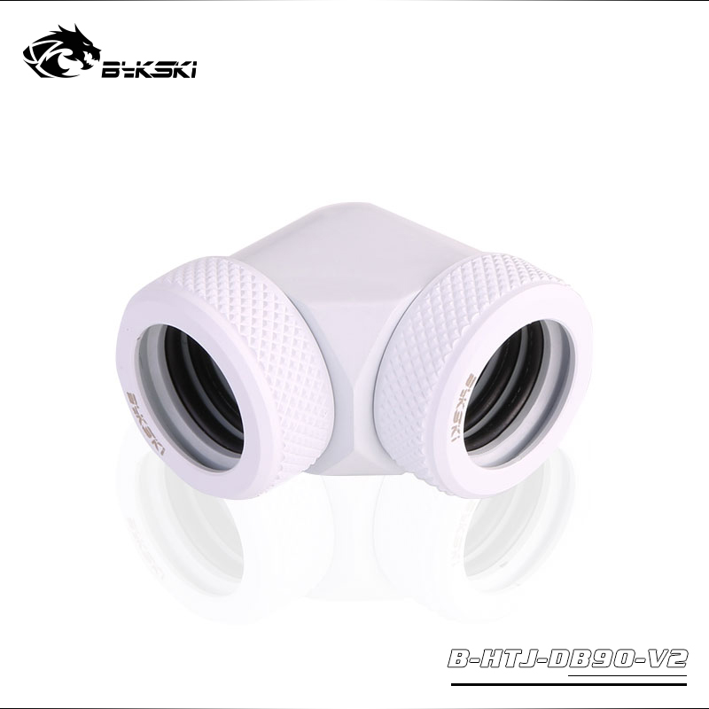 BYKSKI 90 Degree Fitting use for OD14mm Hard Tube to Hand Compression Copper Fitting Double Outer Diameter 14mm Interface