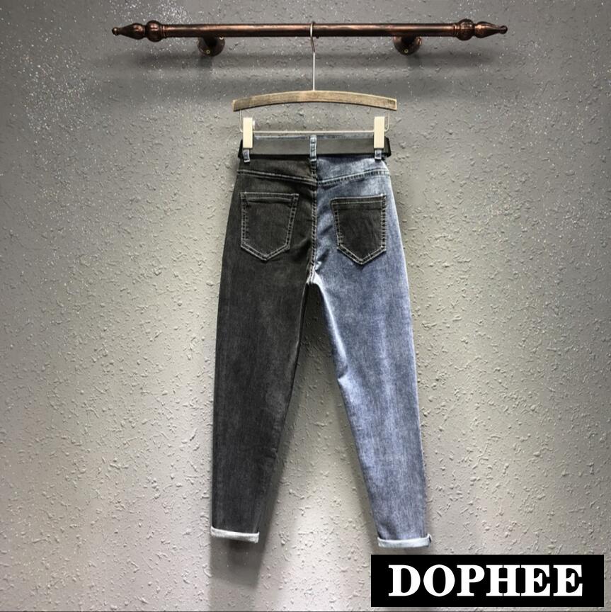 Printemps/été lourd dessin animé souris brodé jean personnalité étudiant Harem pantalon femmes mince Denim pantalon