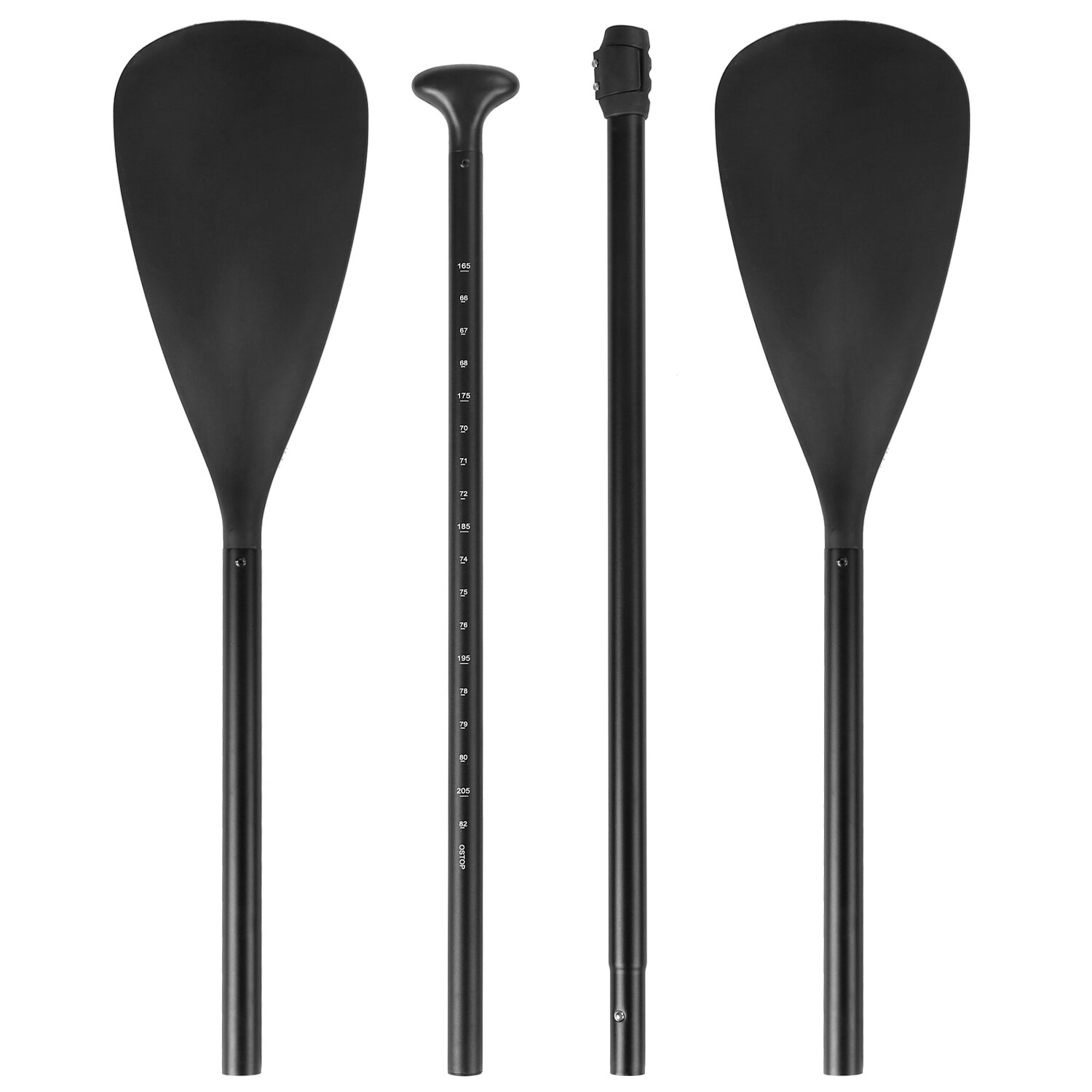 Lixada 4pcs alluminio pagaia doppia Dual Purpose kayak gonfiabile barca bordo sup stand up paddle surf tavola da surf remo T maniglia: Default Title