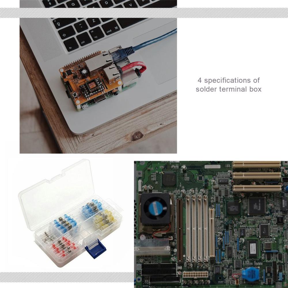 50/100 stk varmekrympende loddehylse ledningskontakter terminaler vanntett rør elektrisk ledning isolert