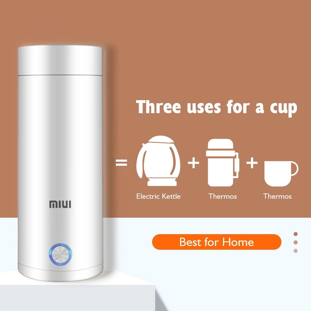 Xiaomi MIUI Tragbare Elektrische Wasserkocher Tasse 220V 400ML Tee Kaffee Reise Kochen Wasser warm Halten Clever Küchengeräte Winter 300W