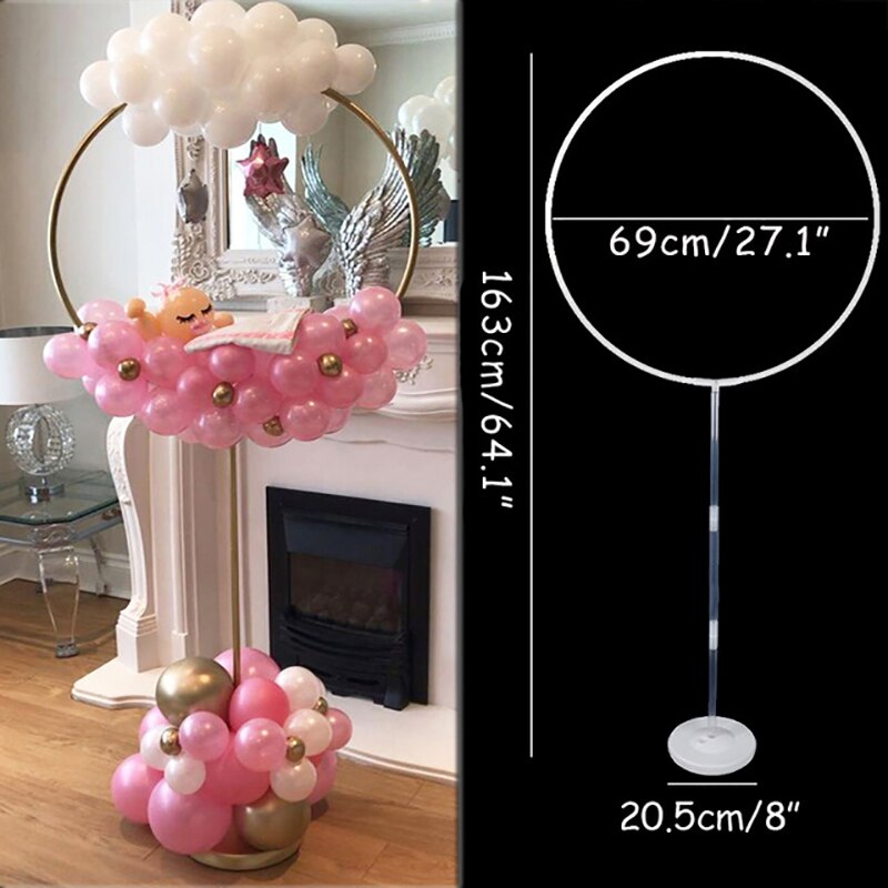 163 x 73cm cirkel ballonbue ramme balloner stativholder kit bryllup dekorationer