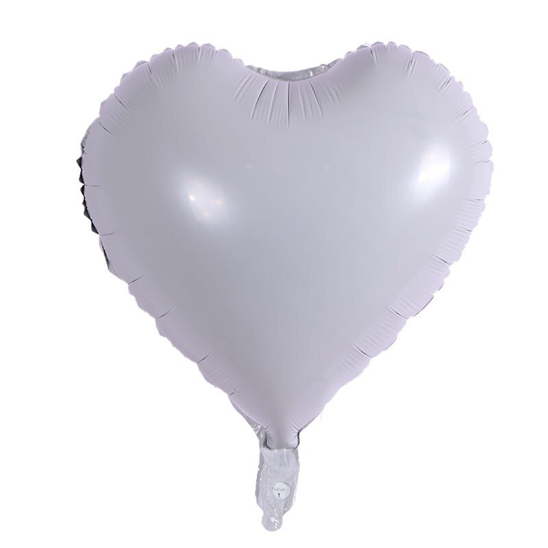 Sorte femvinklede aluminiumsballoner 18 tommer hvide hjerteformede folie ballonfest bryllupsdekorationbørn: Hvidt hjerte