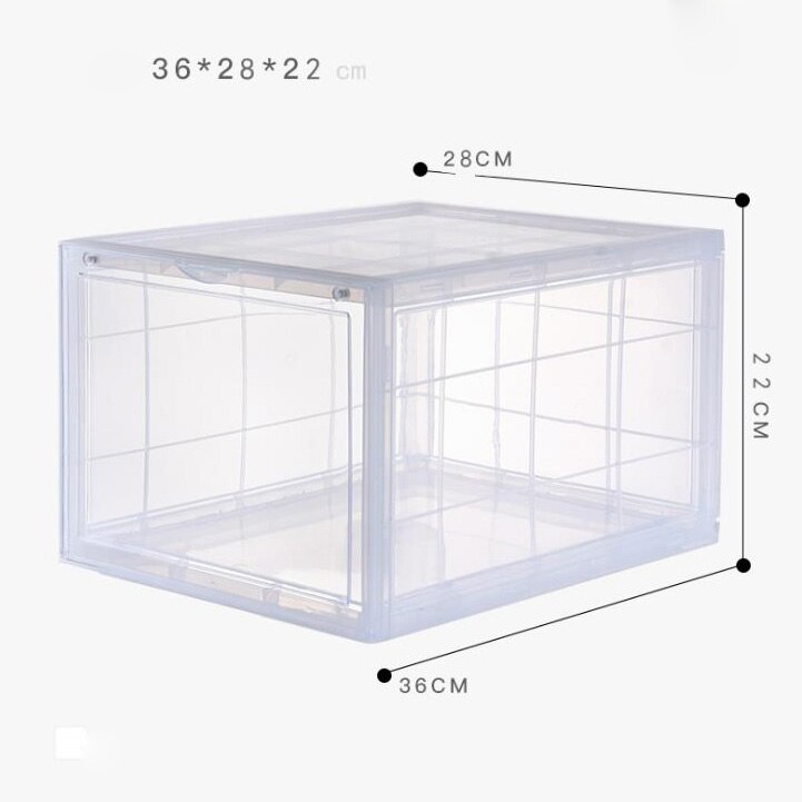 Baffect 1 pak transparante schoenendoos plastic schoenendoos organizer voor schoenenblikhouder  eu46 sportschoenen stapelbaar schoenenrek: 1 st wit