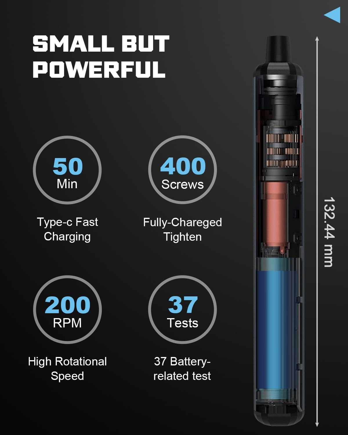 68-in-1 elektrische schroevendraaierset 5 koppelinstellingen Precisie elektrisch gereedschap Magnetische schroevendraaierbits voor iPhone-bril Horloge PC