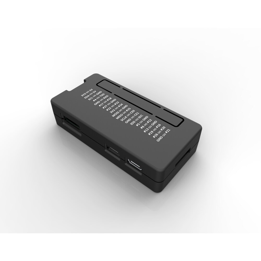 Raspberry Pi Zero W Case with heatsinks four colors ABS Shell: Black