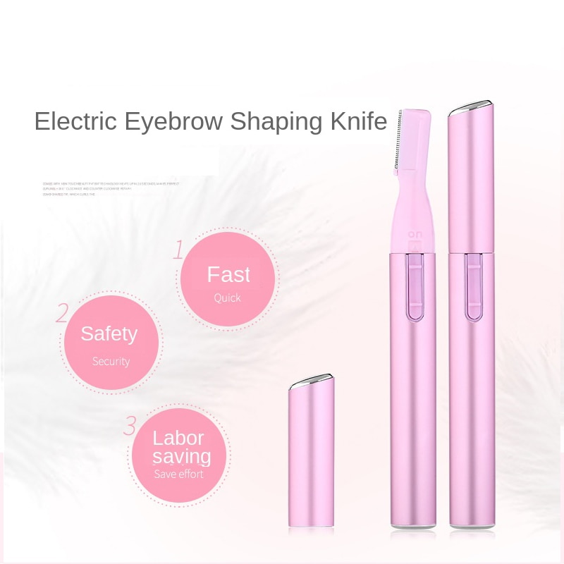 Elektrische Wenkbrauw Trimmer Vrouwen Mini Wenkbrauw Scheerapparaat Instant Pijnloos Gezicht Brow Haar Remover Epilator Draagbare Scheermessen