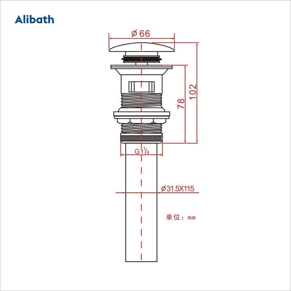 Brass Pop-Up Drain With/Without Overflow Hole Drain Bathroom Basin Push Down Waste Drainer Plug Bathtub Round, Chrome.
