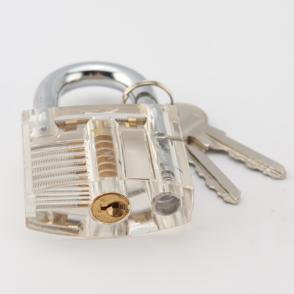 Furniture Hardware Locksmith Transparent Locks Pick Visible Cutaway Mini Practice View Padlock Hasps Training Skill