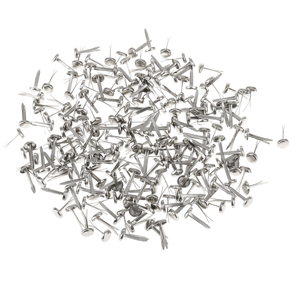 Mini sujetadores de papel para manualidades, 200 unidades, para fabricación de tarjetas, Scrapbooking, Plata