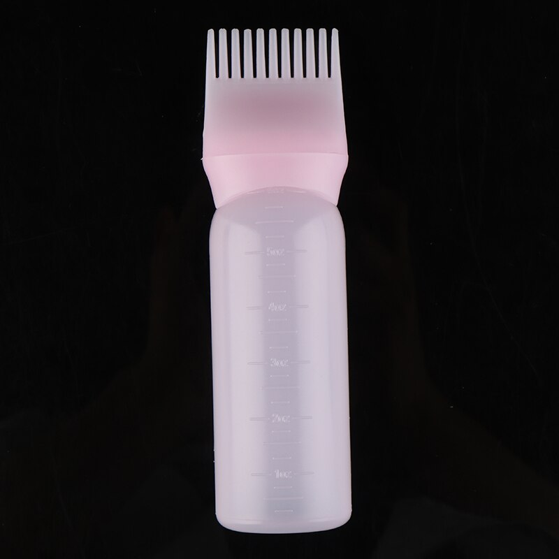 Botella de champú para teñir, bote aplicador de aceite para tinte de cabello, herramientas de estilismo, botellas de cepillo aplicador para tinte de cabello: pink