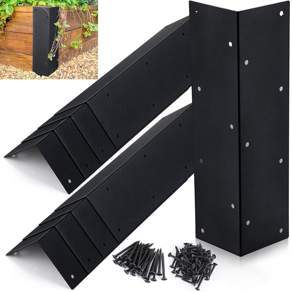 Metall Garten bett Eck halterung mit Schrauben rostfreie Garten bett Eck halterung Stecker 90 Grad Kanten befestigungs halterung