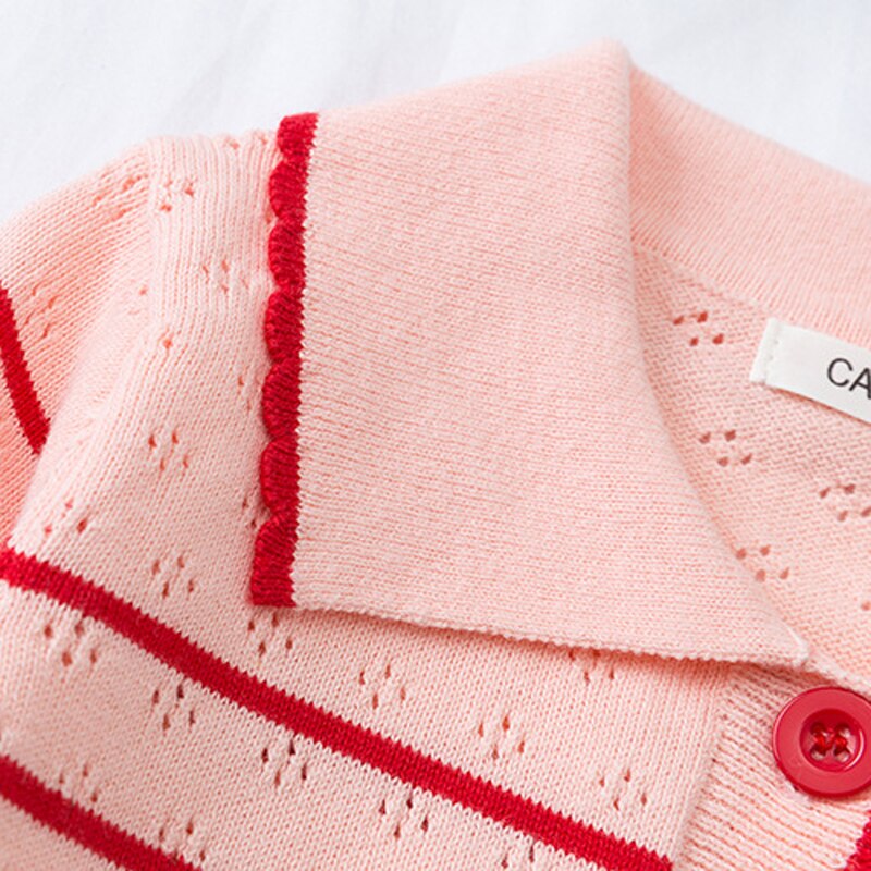 Kindervest jas lente herfst meisjeskleding uitgehold katoenen gebreide trui jas  bc996