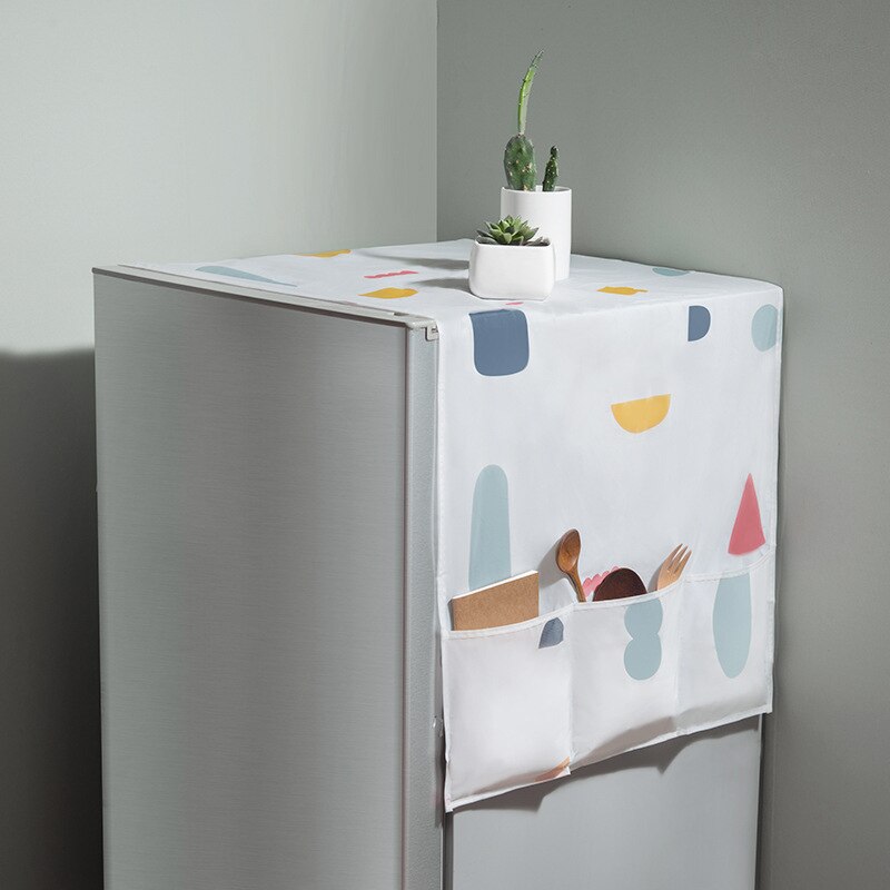 Housse en tissu anti-poussière pour réfrigérateur domestique, sac suspendu étanche pour congélateur, sac de rangement avec sac de rangement, housse anti-poussière pour four à micro-ondes