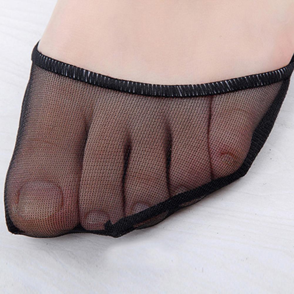 1Pair High Heels Cushions Anti-slip Silicone Dotted Invisible Forefoot Insoles