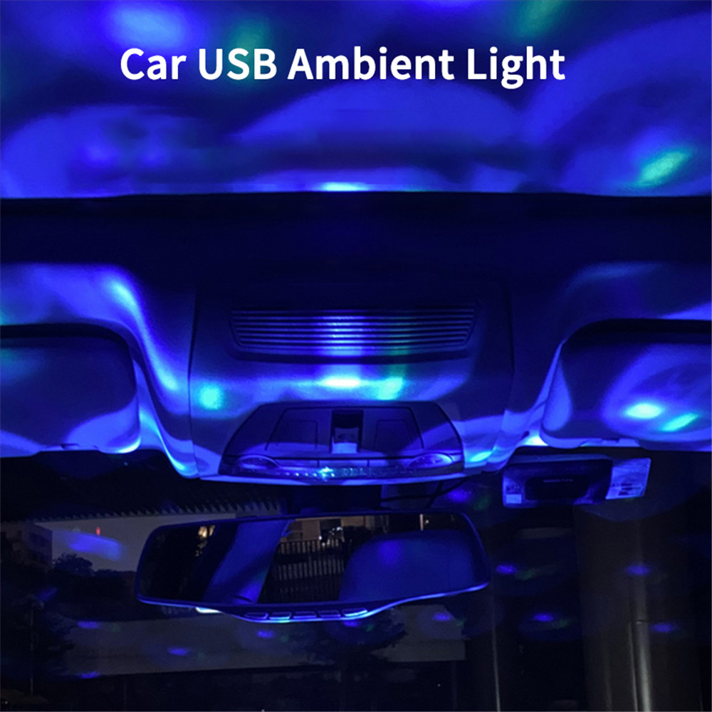 Controle de voz lâmpada decorativa mini led telhado do carro estrela luz da noite projetor atmosfera lâmpada usb auto telhado luz teto